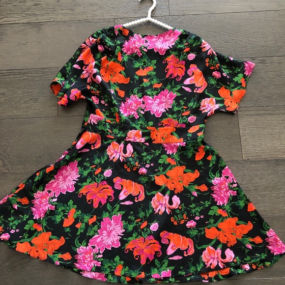 Women’s Zara Floral mini floral dress sz Large - Picture 11 of 15